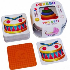 Pexeso - Pro děti 64 karet v plechové krabičce
