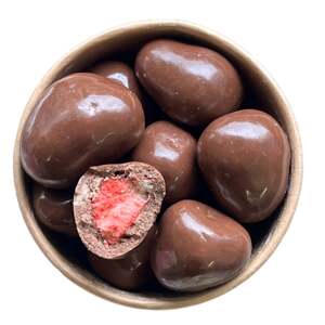 Jahody lyofilizované v mléčné čokoládě Množství:: 1 Kg