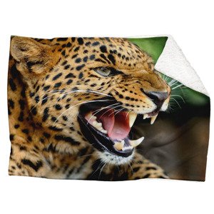 IMPAR Fleecová deka Řev geparda 150x120 cm (Rozměr : 150 x 120 cm, Podšití beránkem: ANO)