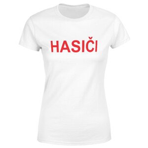 Tričko Hasiči - klasika (Velikost: S, Typ: pro ženy, Barva trička: Bílá)