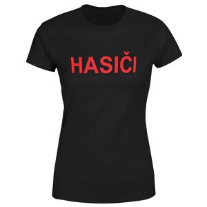 Tričko Hasiči - klasika (Velikost: XS, Typ: pro ženy, Barva trička: Černá)