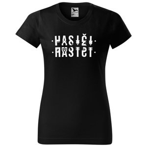Tričko Hasiči – šifra (Velikost: XS, Typ: pro ženy, Barva trička: Černá)